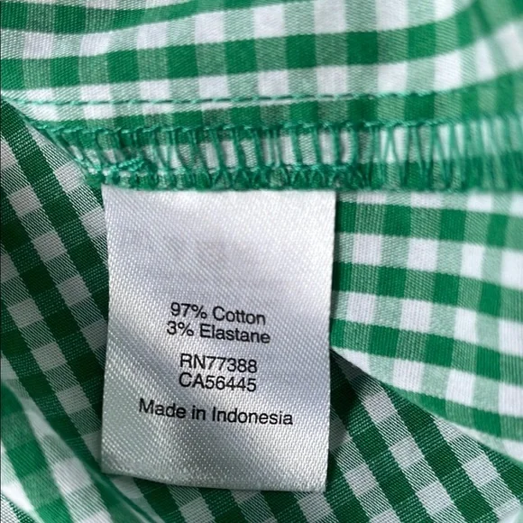 J.Crew Sleeveless Blouse with Tie Back Green Gingham Size 6 - Picture 7 of 7